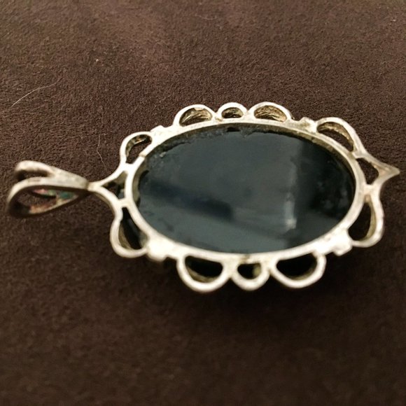 Cameo Pendant Antique Art Nouveau 3 Maidens Muses Goddesses Arts Sciences Litera - Picture 12 of 12